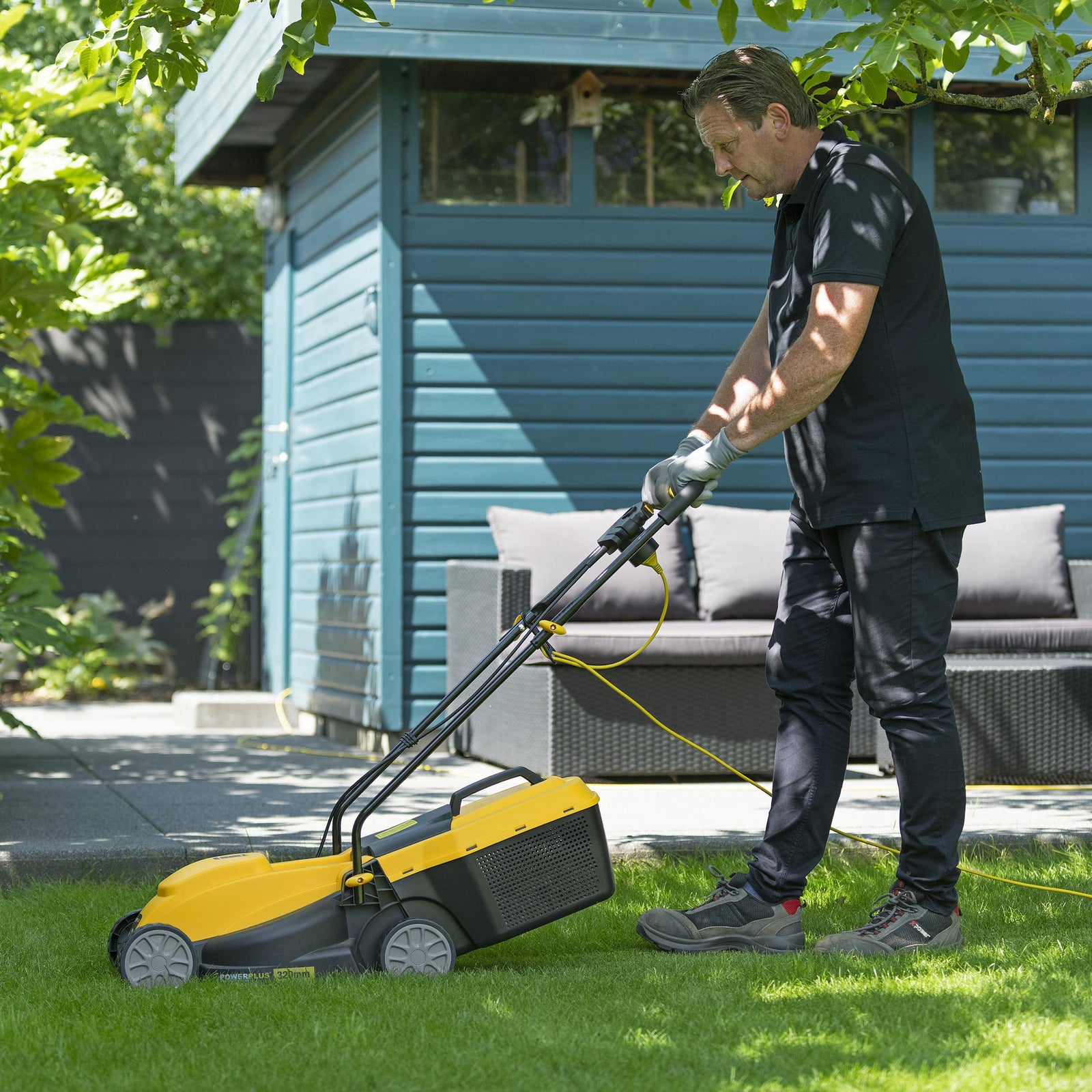 Plæneklipper 1300W 320mm + Trimmer 250W