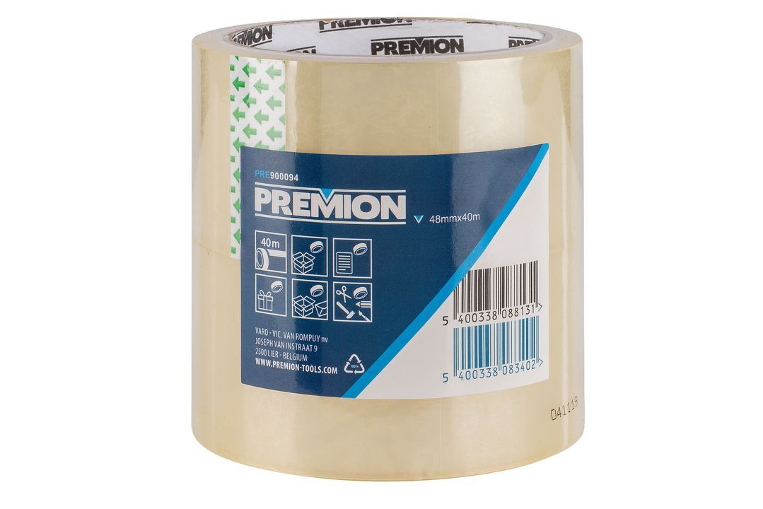 Pakketape 48 mm x 40 m 2 stk. klar