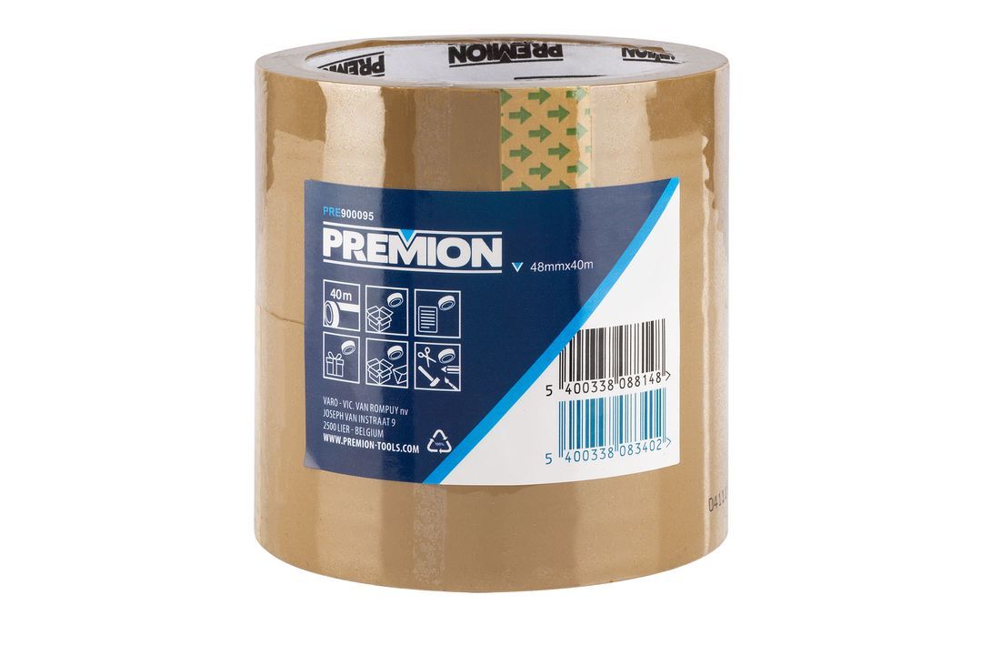 Pakketape 48 mm x 40 m 2 st. brun