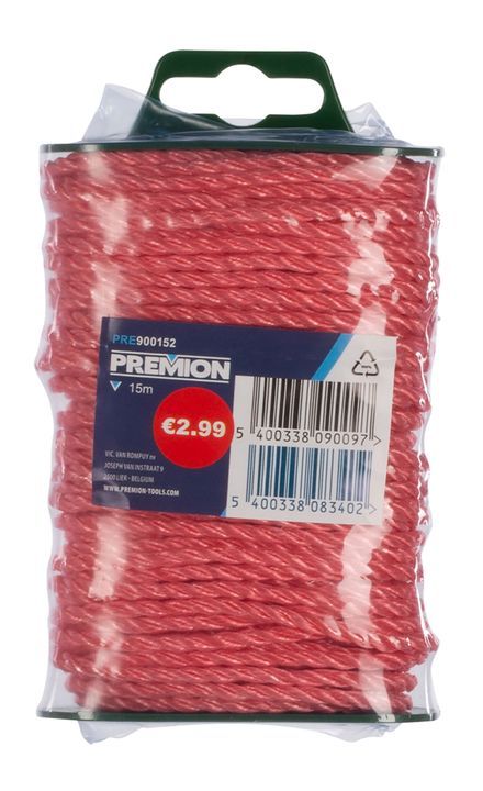 Reb 15 meter 4 mm - farve pink