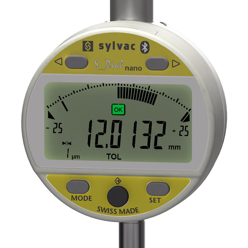 Digitalt måleur S_Dial WORK ANALOG NANO 12,5 × 0,0001 mm IP54 Bluetooth