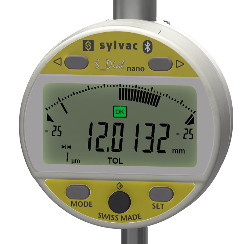 Digitalt måleur S_Dial WORK ANALOG NANO 25,0 × 0,0001 mm IP54 Bluetooth