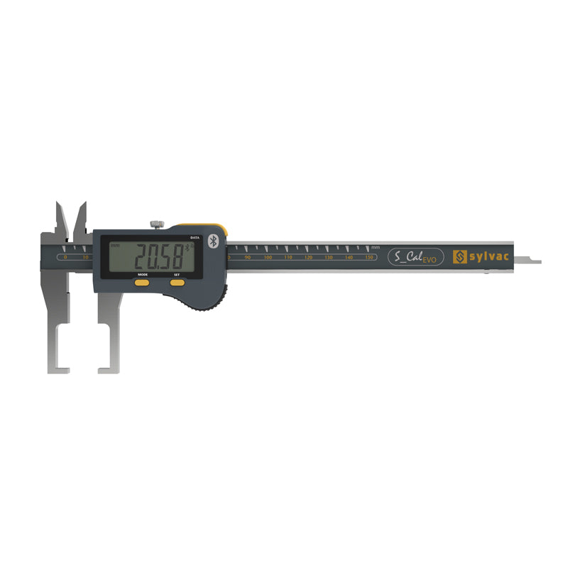 Digital skydelære S_Cal EVO EXT GROOVE 150 mm IP67 Bluetooth dybdemål 4 × 1,4 mm