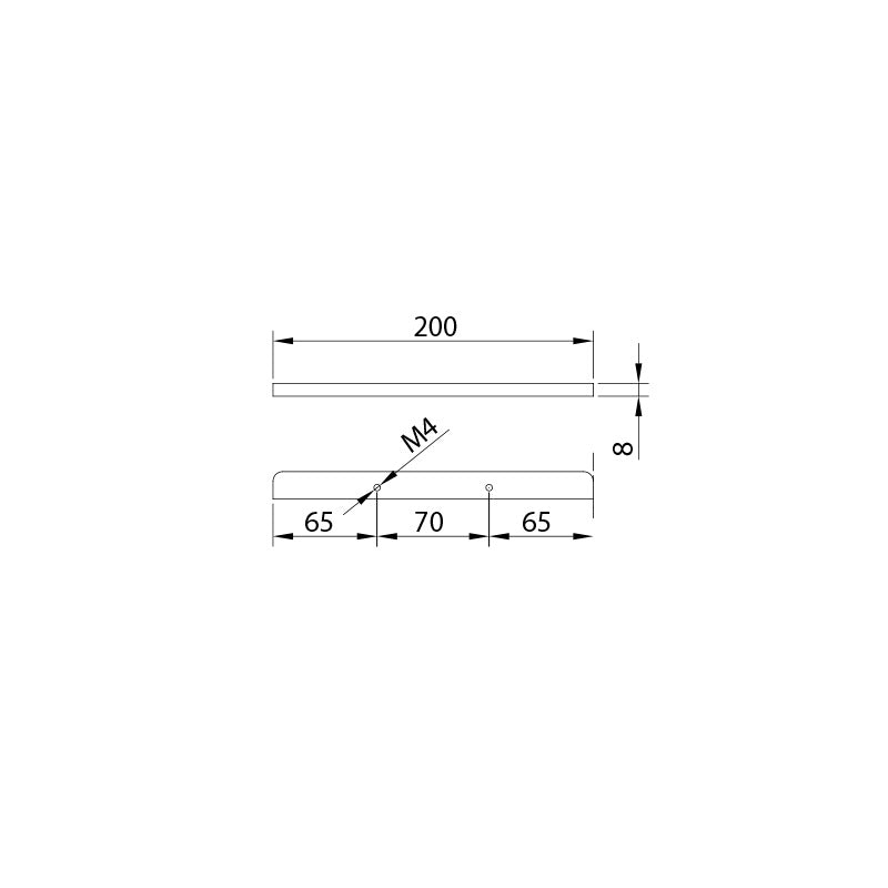 Dybdemålsbro 200 × 8 mm