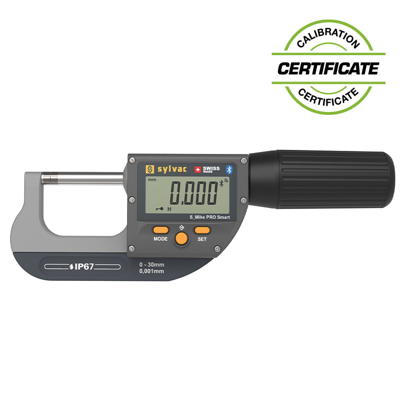 Digital mikrometer S_MIKE PRO SMART 66–102 mm IP67 Bluetooth Cylindrical Ø6,5 mm