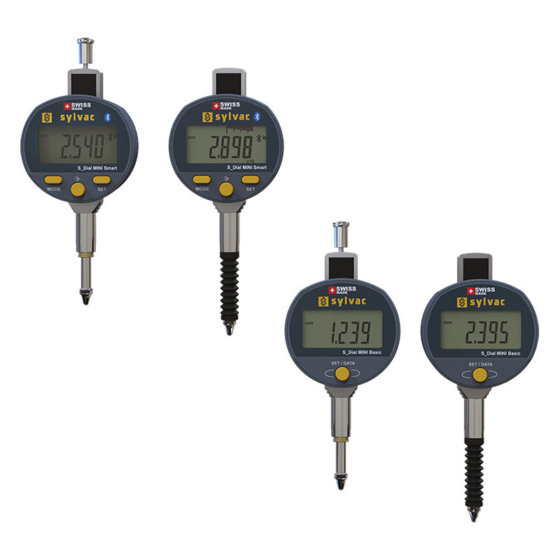 Digitalt måleur S_DIAL MINI SMART 12,5 × 0,001 mm IP67 Bluetooth med løftehætte