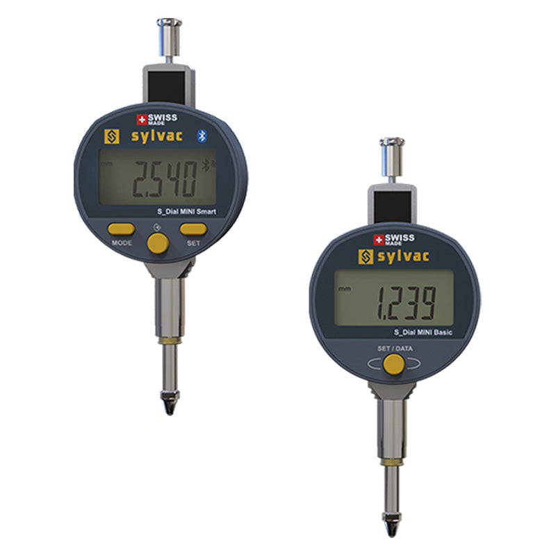 Digitalt måleur S_DIAL MINI SMART 12,5 × 0,001 mm IP67 med gummibælg Bluetooth