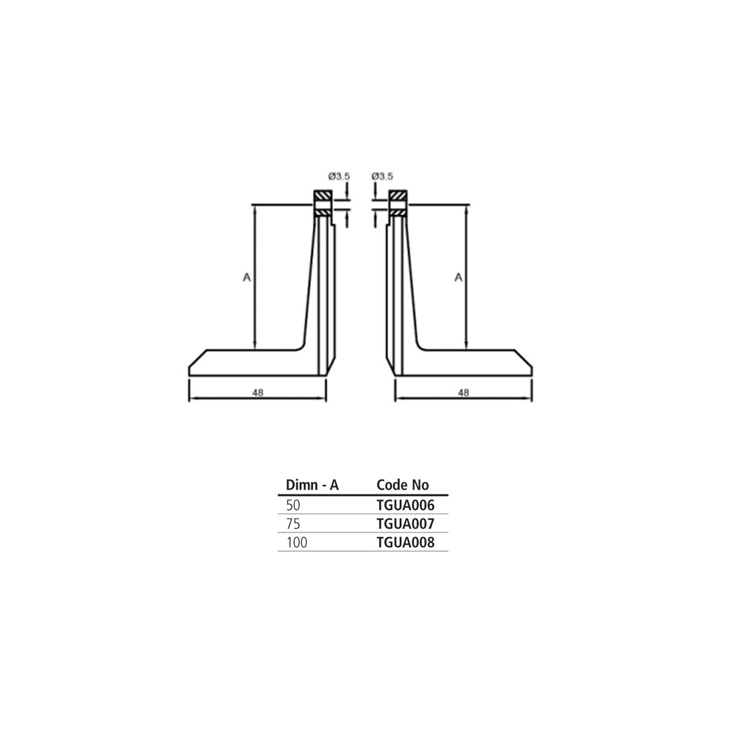 "TGUA006" universal 50 mm Measuring Arm
