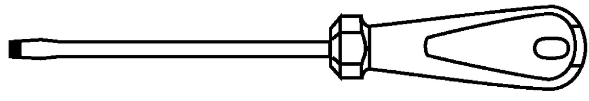 3K DRALL® 4820 skruetrækker kærv 0,6 × 3,5 mm, 75 mm