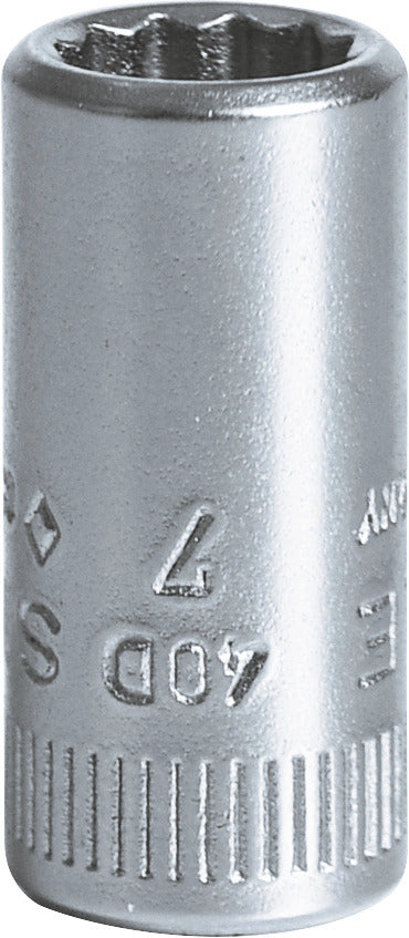 40D top 7 mm, firkant 1/4"