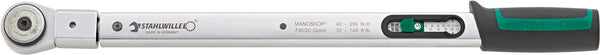 MANOSKOP 730R/20 Quick momentnøgle 40–200 Nm, indstik 14 × 18 mm