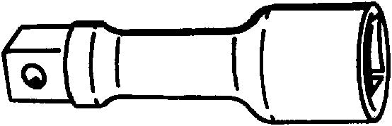 509/3 forlænger 75 mm, firkant 1/2"