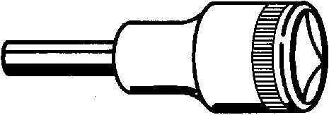 54 skruetrækkertop 19 mm, firkant 1/2"