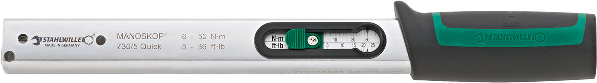 MANOSKOP 730/5 Quick momentnøgle 6–50 Nm, indstik 9 × 12 mm