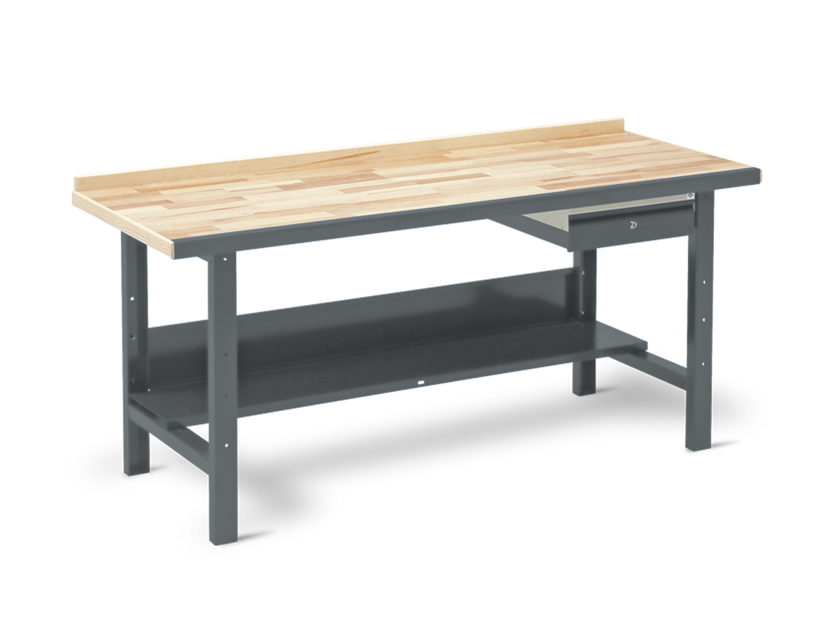 VBB-1.15 værkstedsbord komplet med skuffe og hylde, B 1500 mm