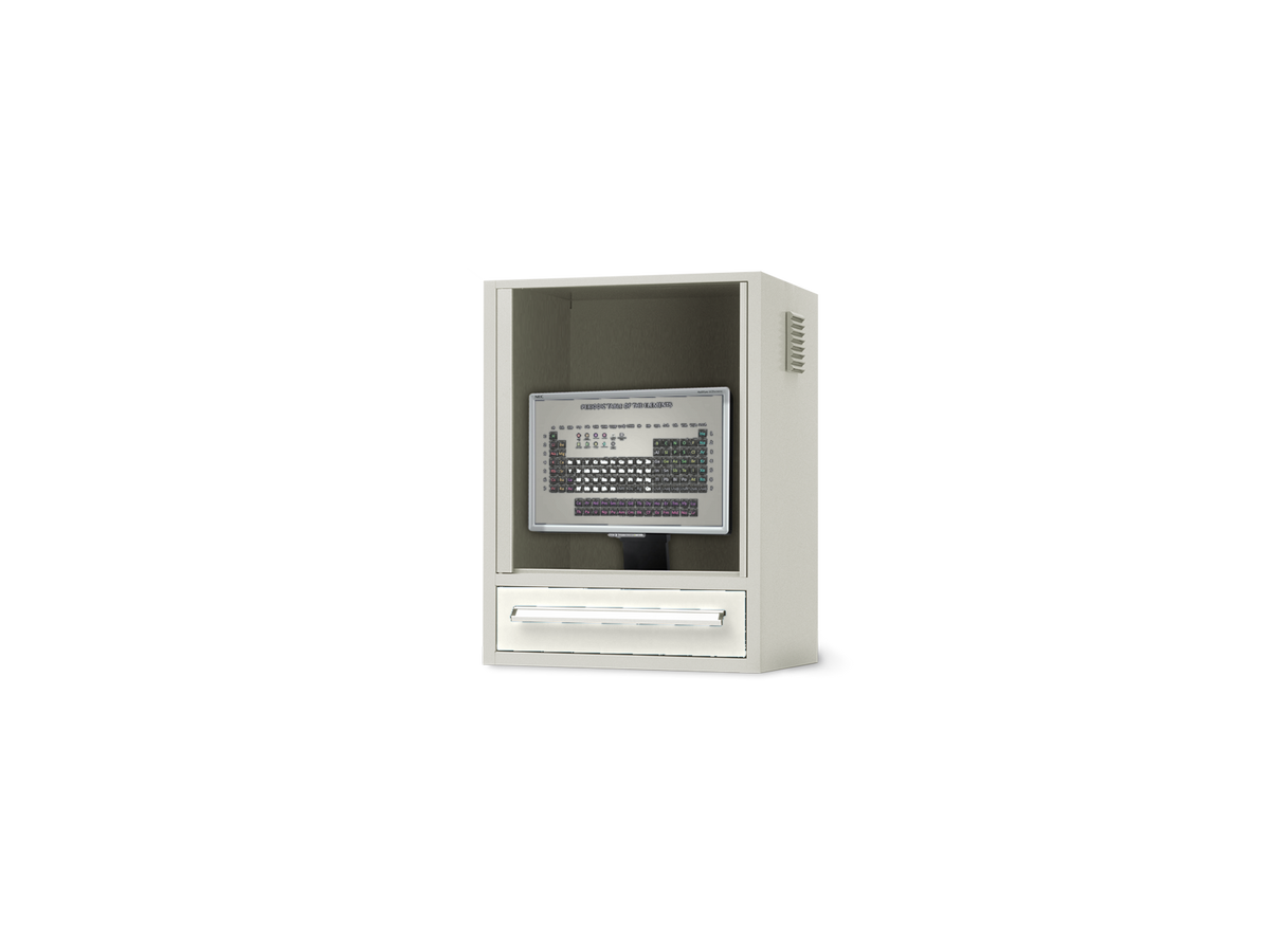 CS-2 computerskab til bord eller væg, H 822 mm
