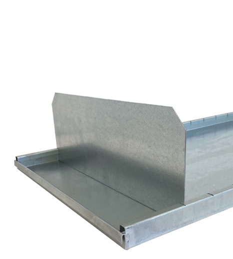 Galvaniseret skilleplade til KS-hylde, lille, H 150 mm