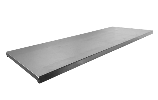 Galvaniseret hylde til MS-1 i 600 mm dybde, 996 × 537 mm