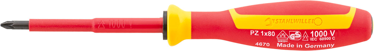DRALL⁺ 4670 VDE-skruetrækker PZ0, 60 mm