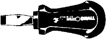 DRALL® 4724 skruetrækker kærv 0,6 × 3,5 mm, 25 mm