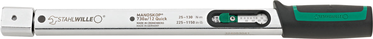 MANOSKOP 730A/12 Quick momentnøgle 25–130 Nm, indstik 14 × 18 mm