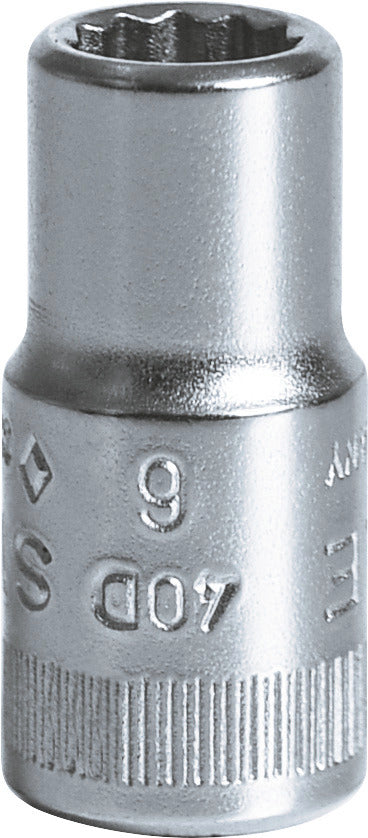 40D top 6 mm, firkant 1/4"