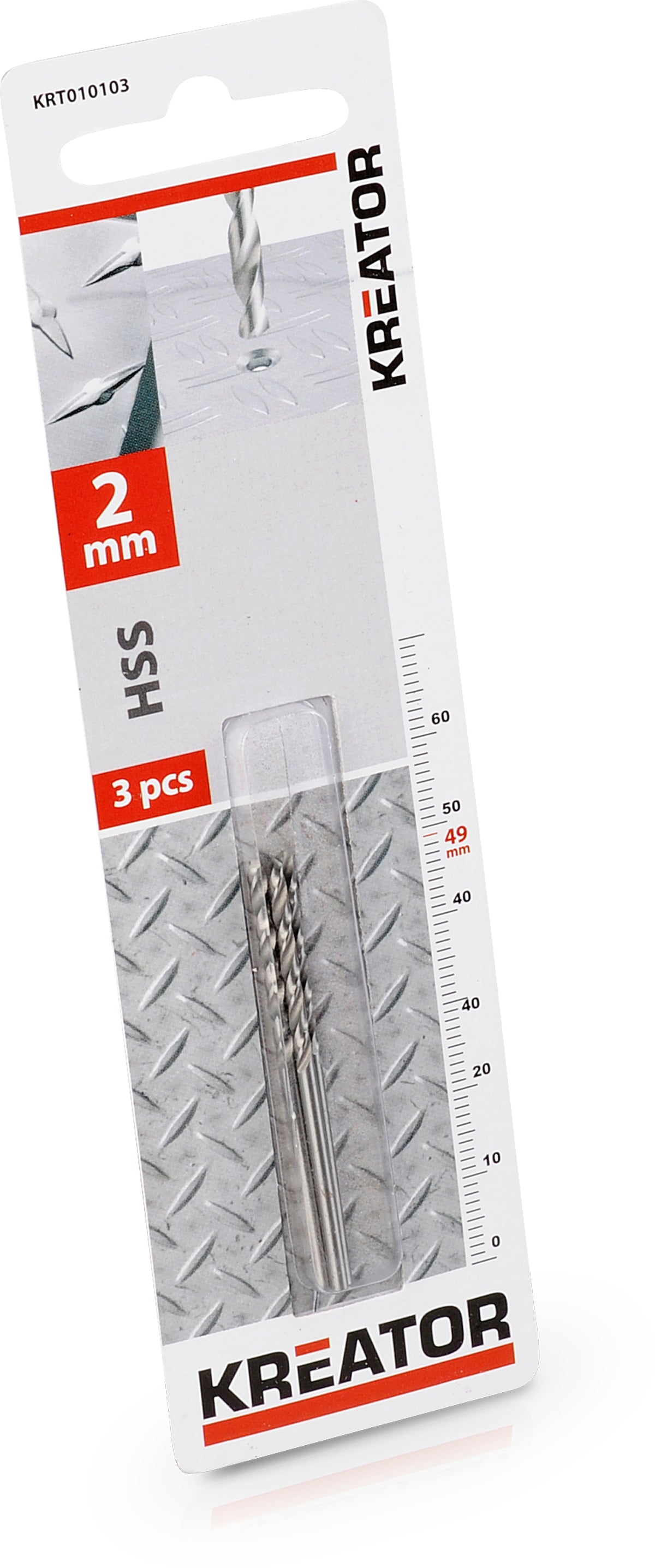 HSS metalbor 2,0 mm - 3 stk.