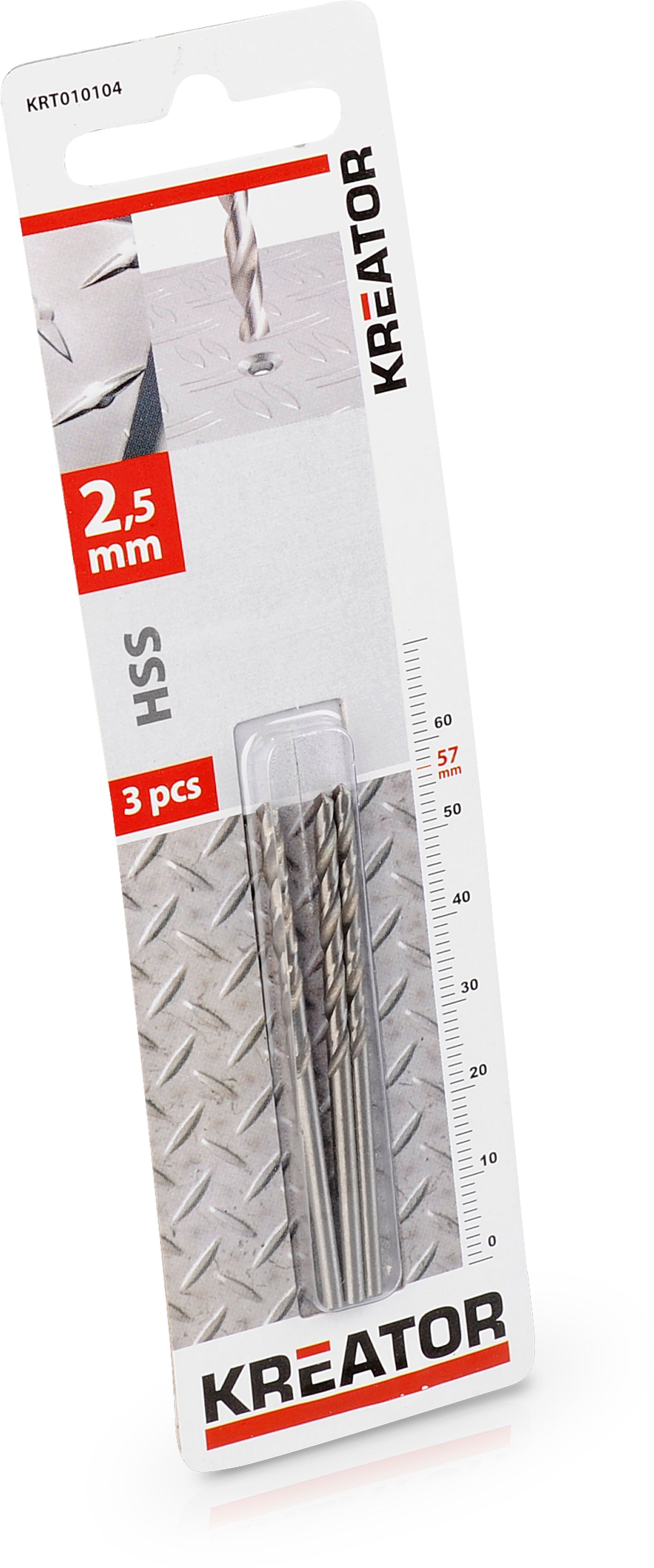 HSS metalbor 2,5 mm - 3 stk.