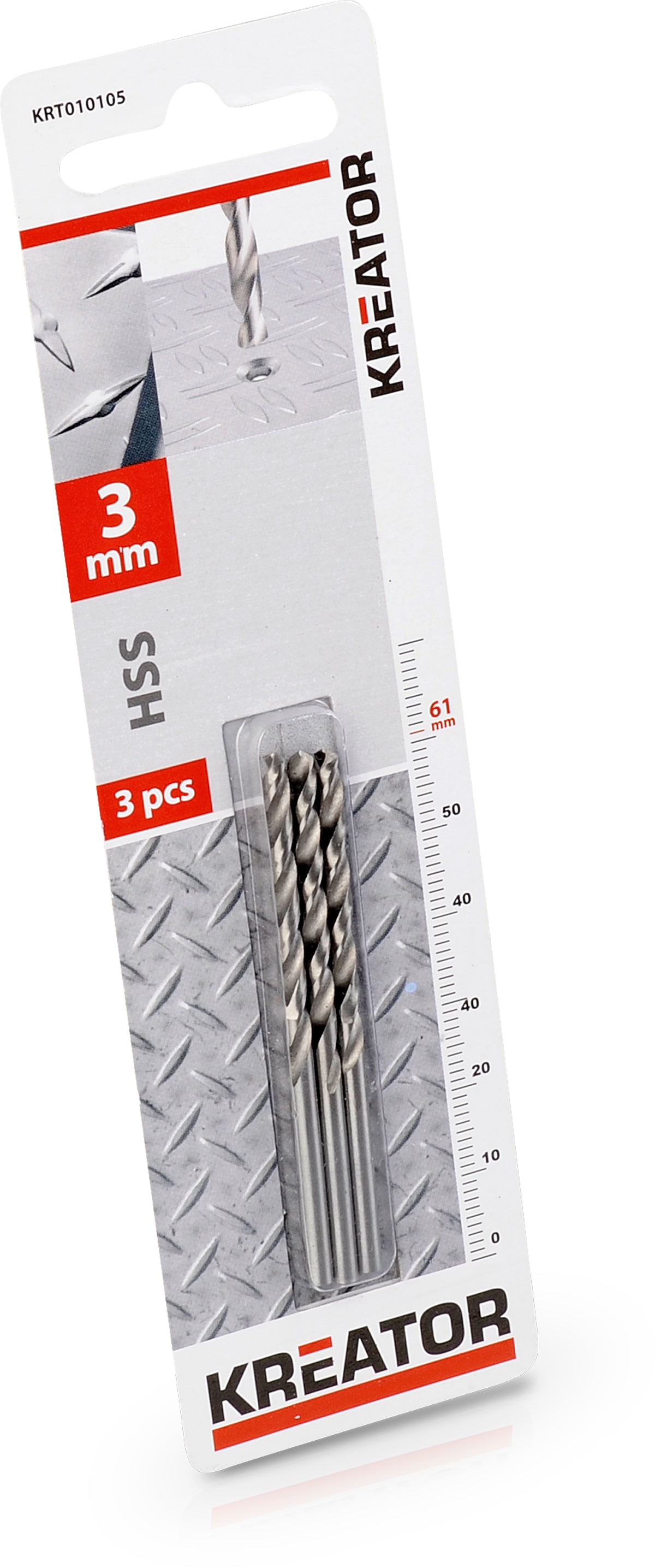 HSS metalbor 3,0 mm - 3 stk.