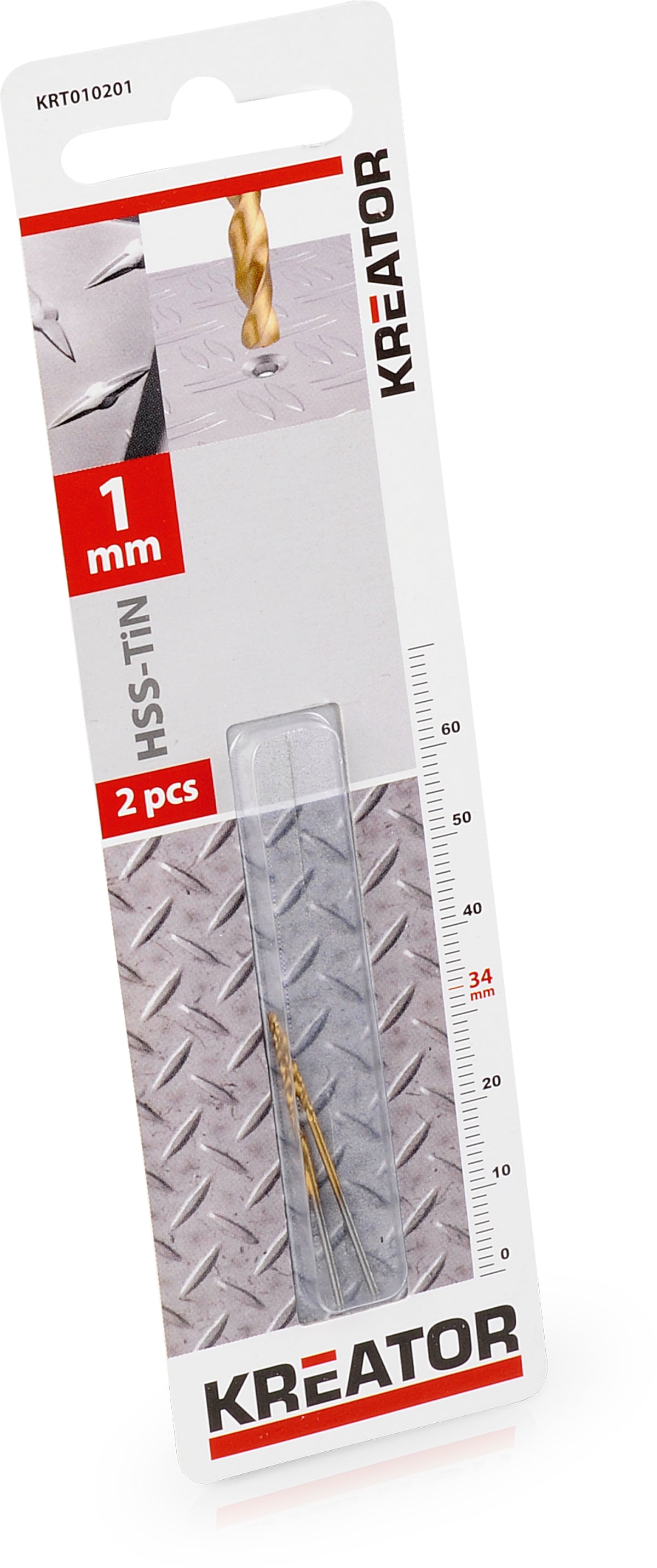 HSS-Tin metalbor 1,0 mm - 2 stk.