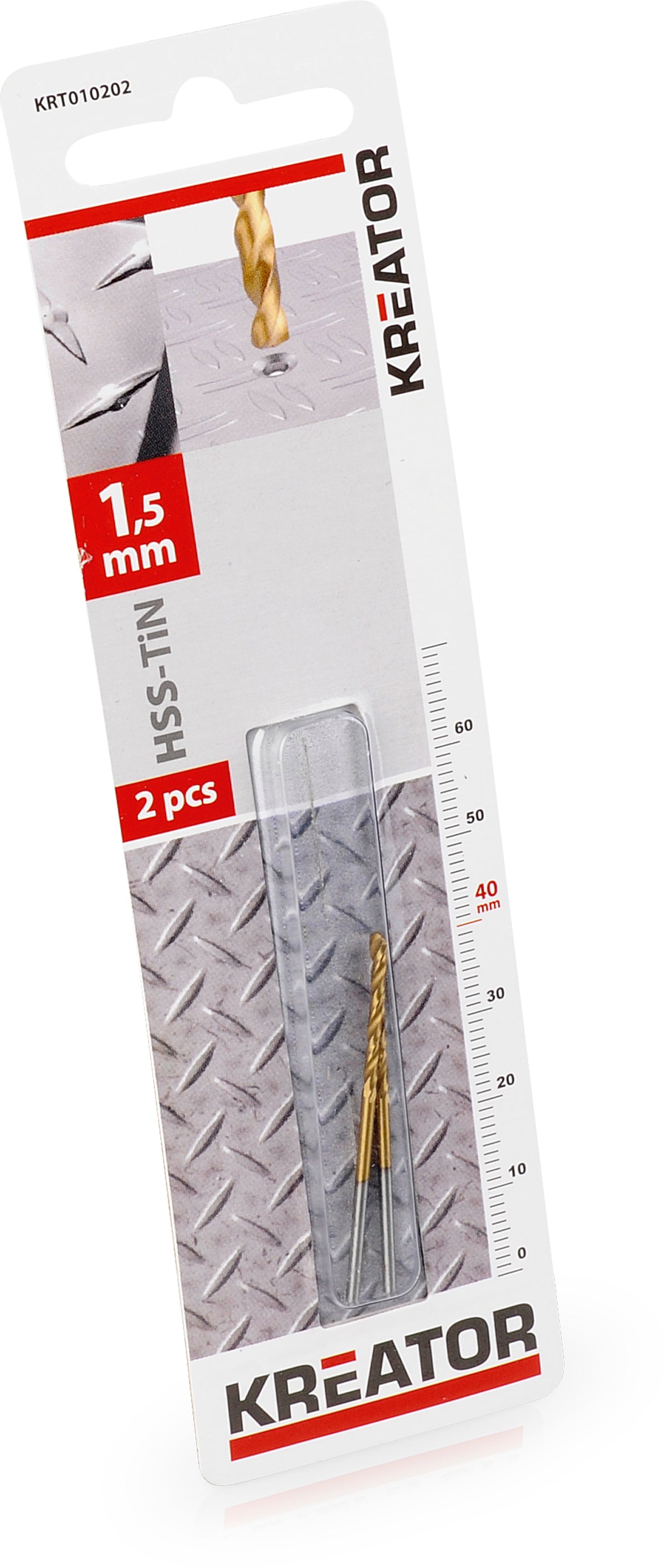 HSS-Tin metalbor 1,5 mm - 2 stk.
