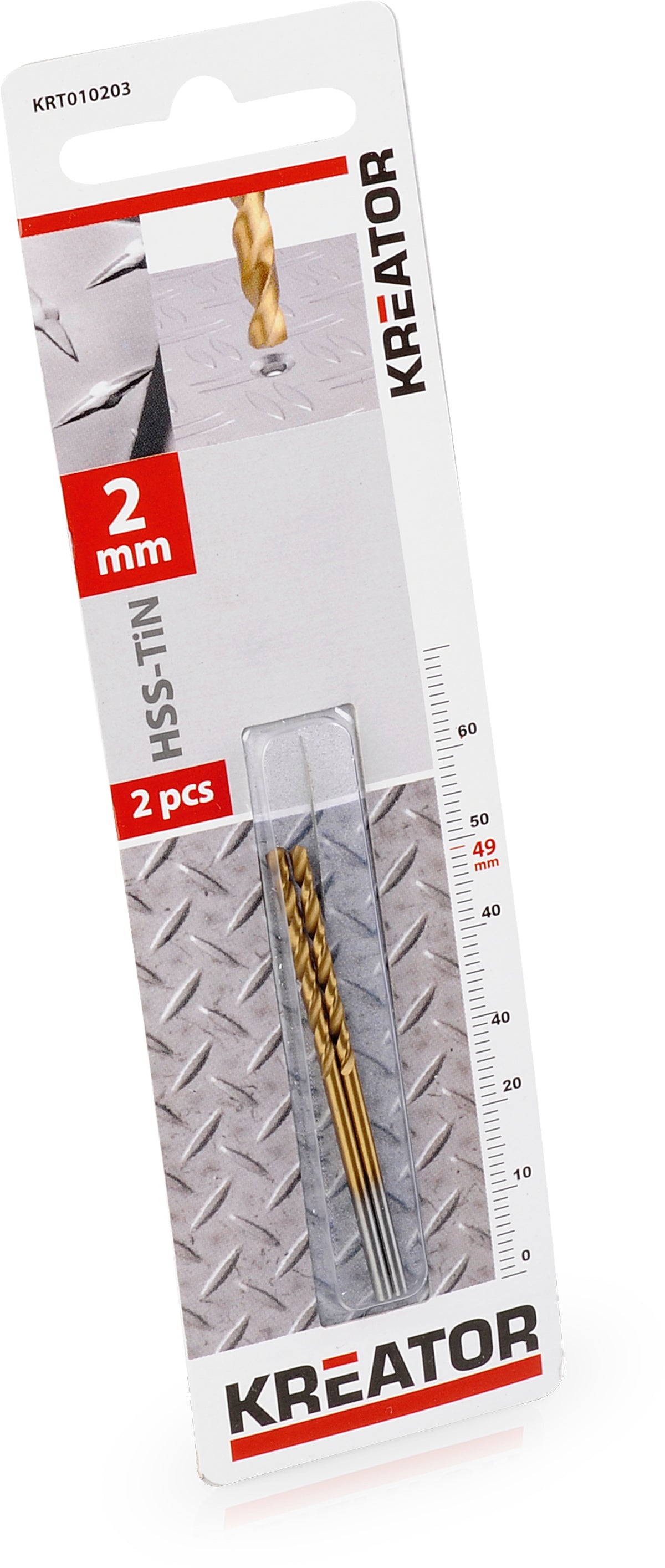 HSS-Tin metalbor 2,0 mm - 2 stk.