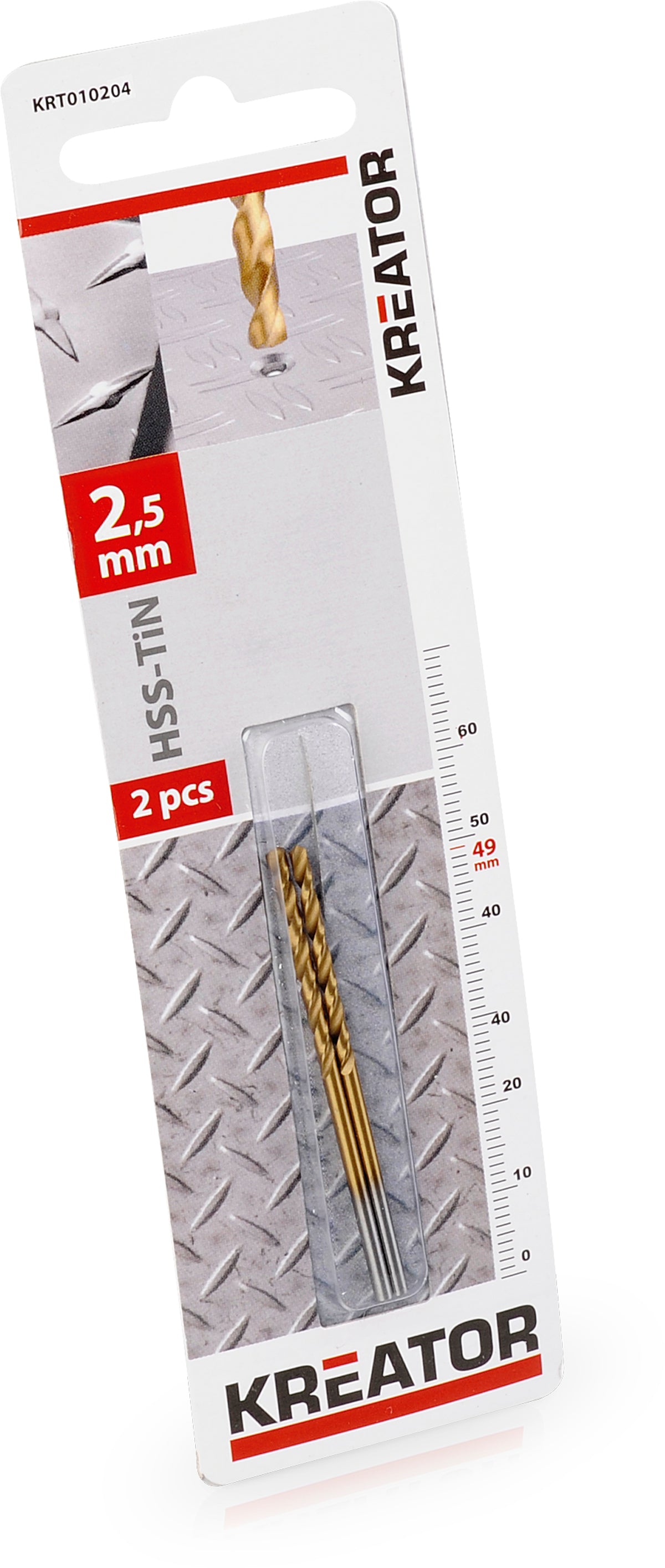 HSS-Tin metalbor 2,5 mm - 2 stk.