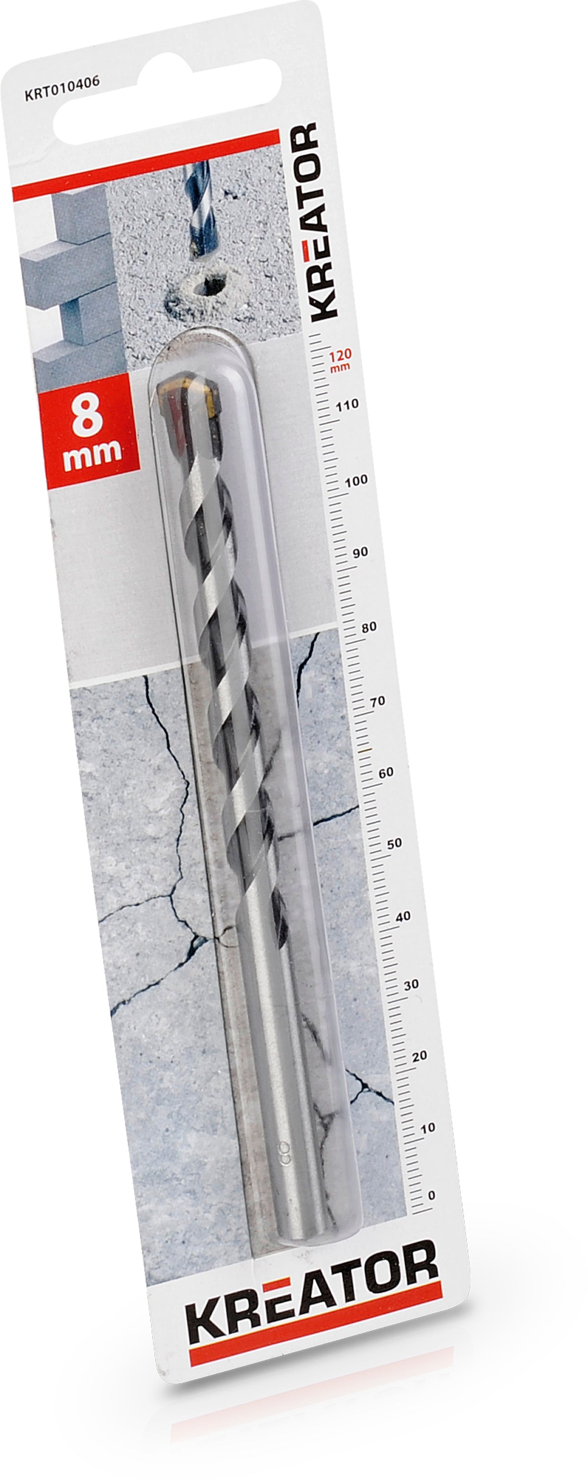 Betonbor 8,0 mm x 120 mm  - med HM platte