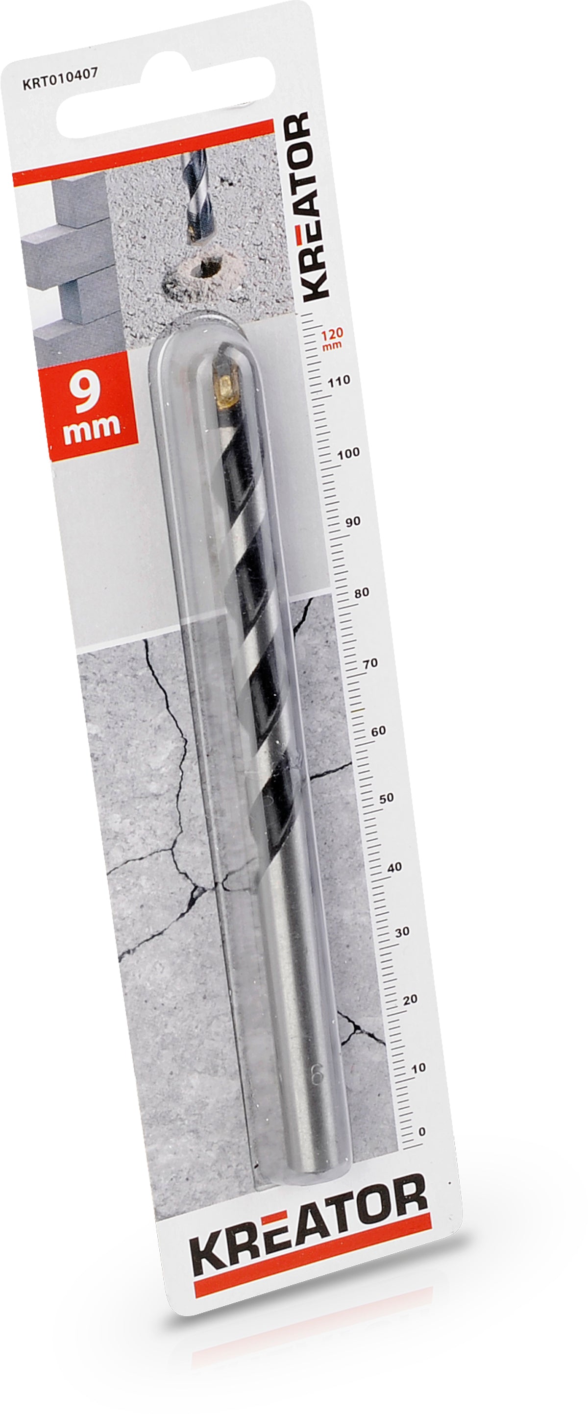 Betonbor 9,0 mm x 120 mm  - med HM platte