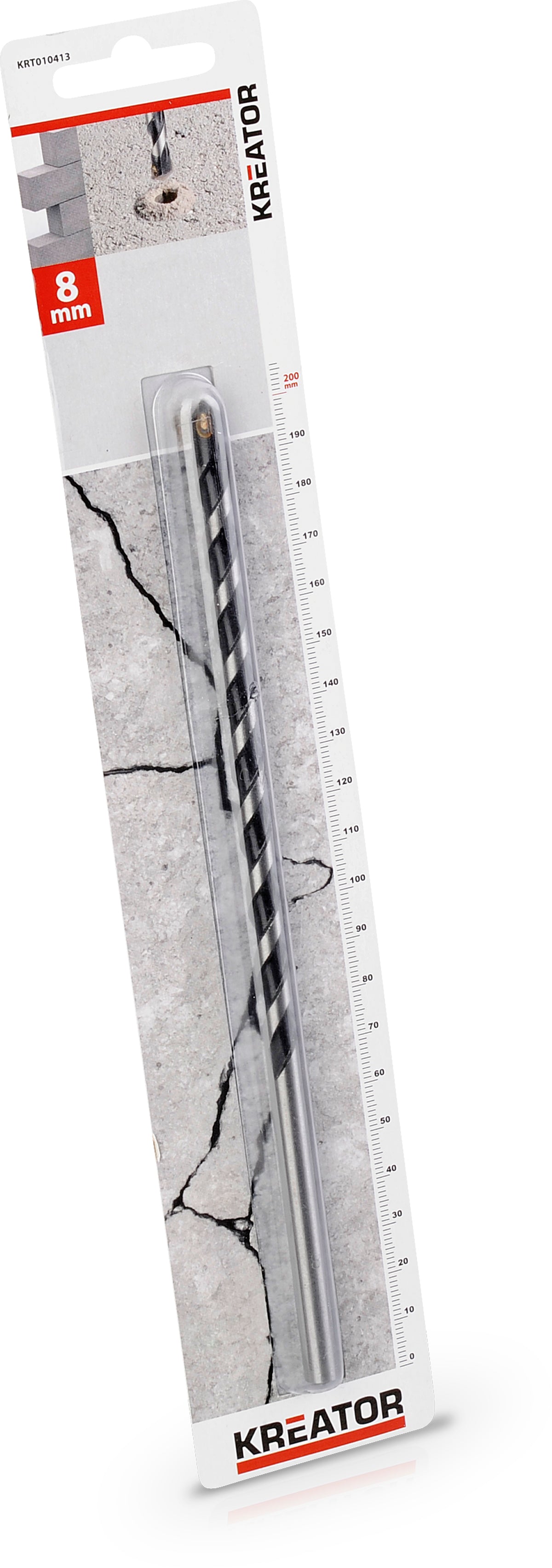 Lange betonbor 8,0 x 200 mm - HM platte