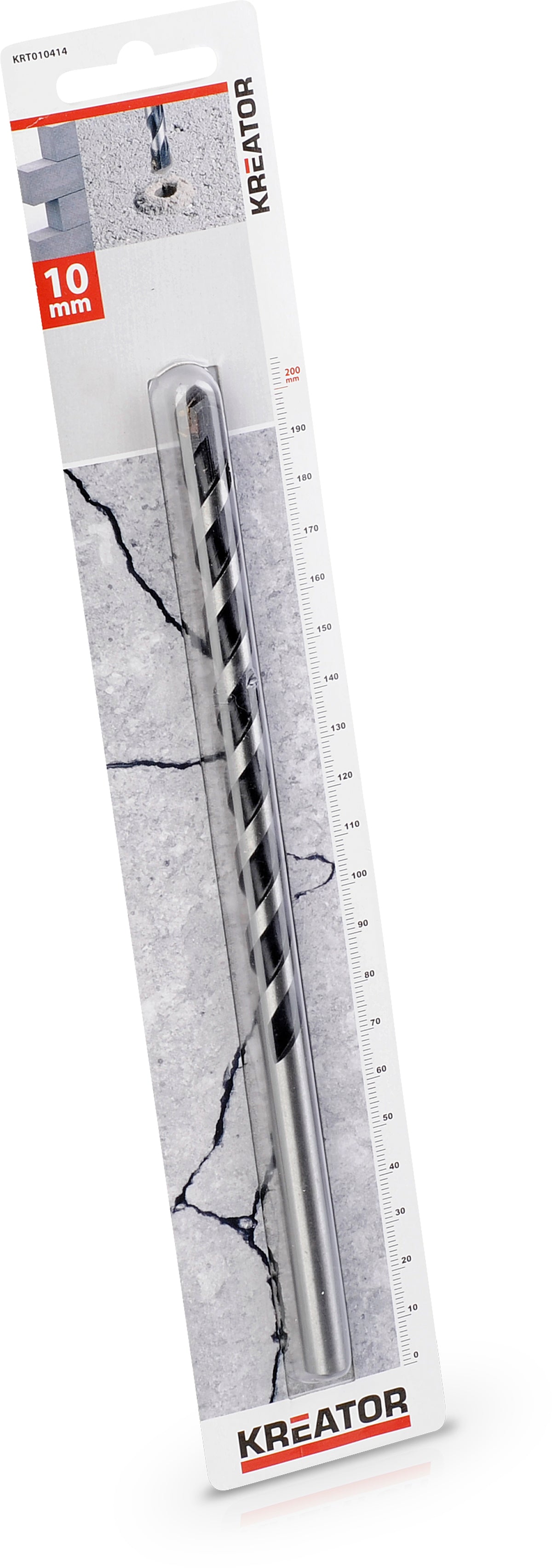 Lange betonbor 10,0 x 200 mm - HM platte