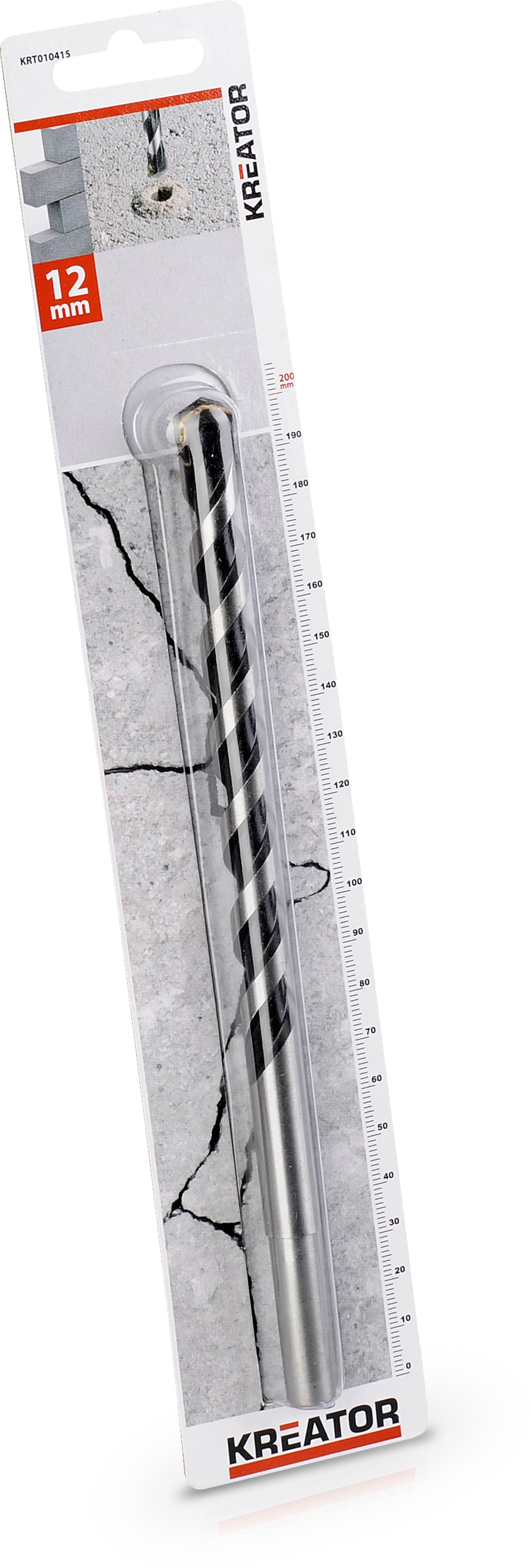 Lange betonbor 12,0 x 200 mm - HM platte