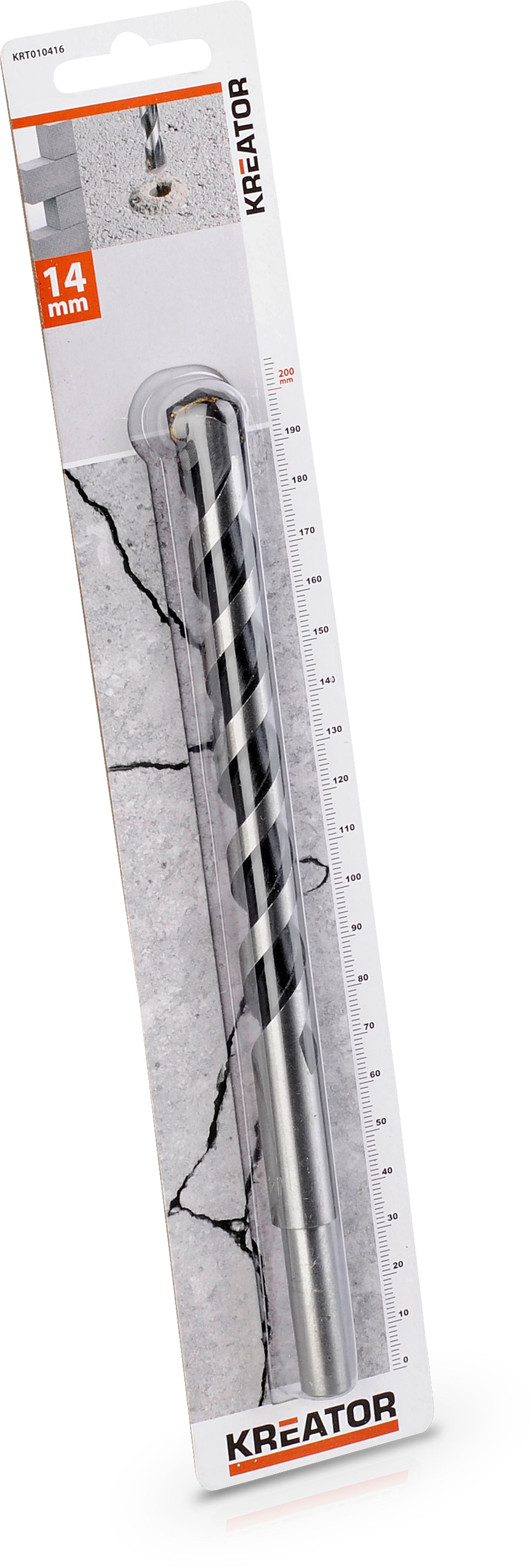 Lange betonbor 14,0 x 200 mm - HM platte