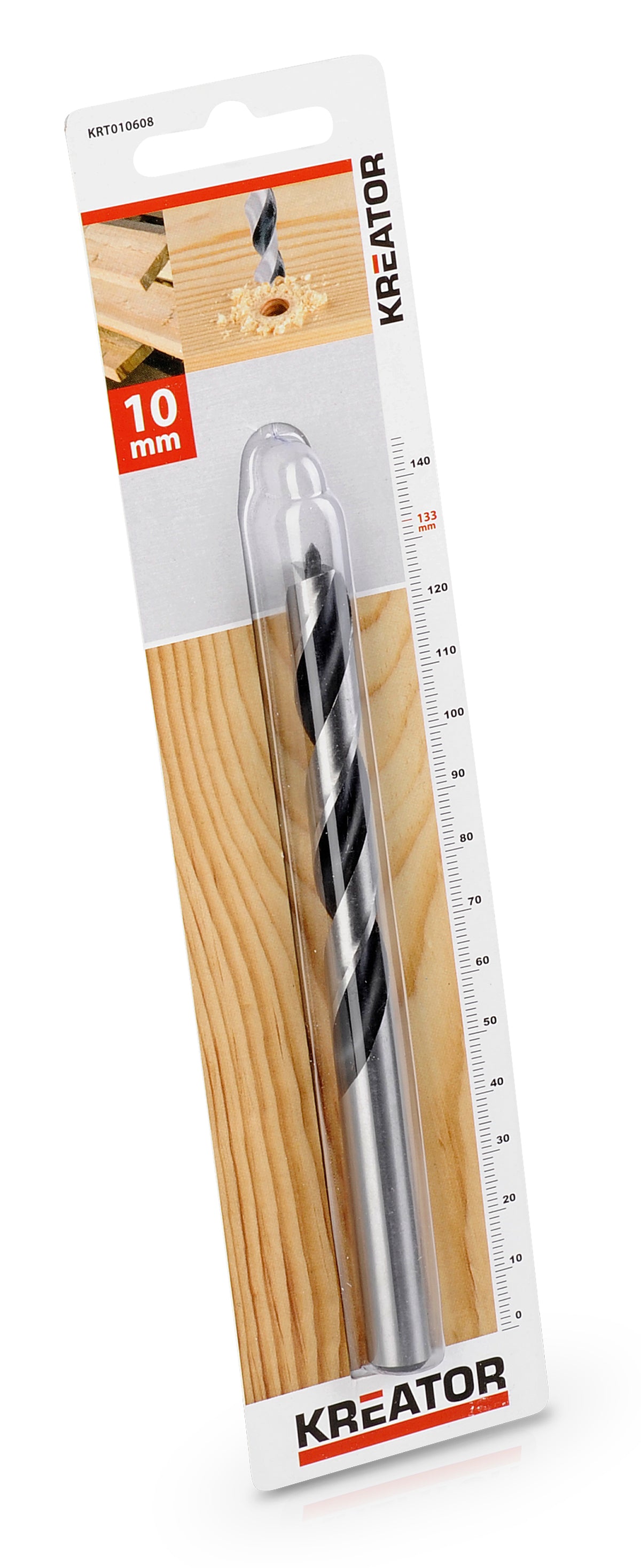 Træ spiralbor 10,0 mm x 133 mm