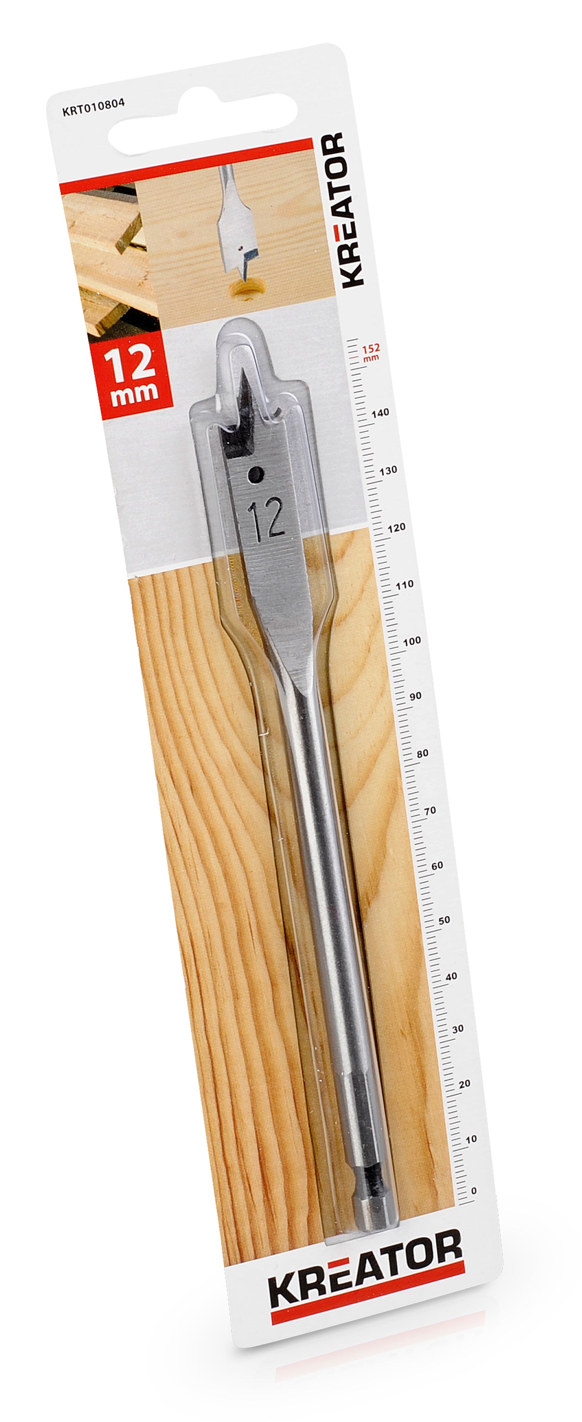 Fladbor 12,0 mm x 152 mm - 1/4 skaft