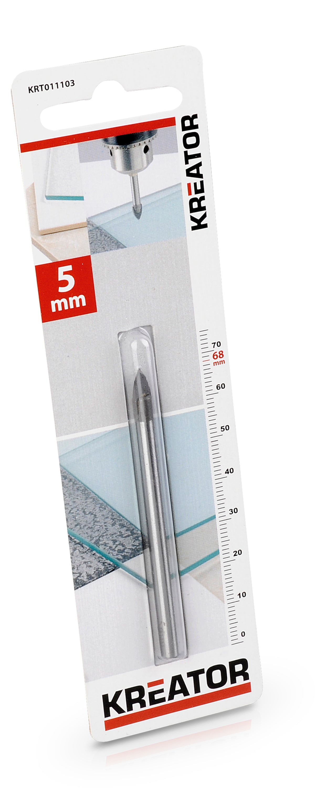 Flise og Glasbor 5 mm x 68 mm