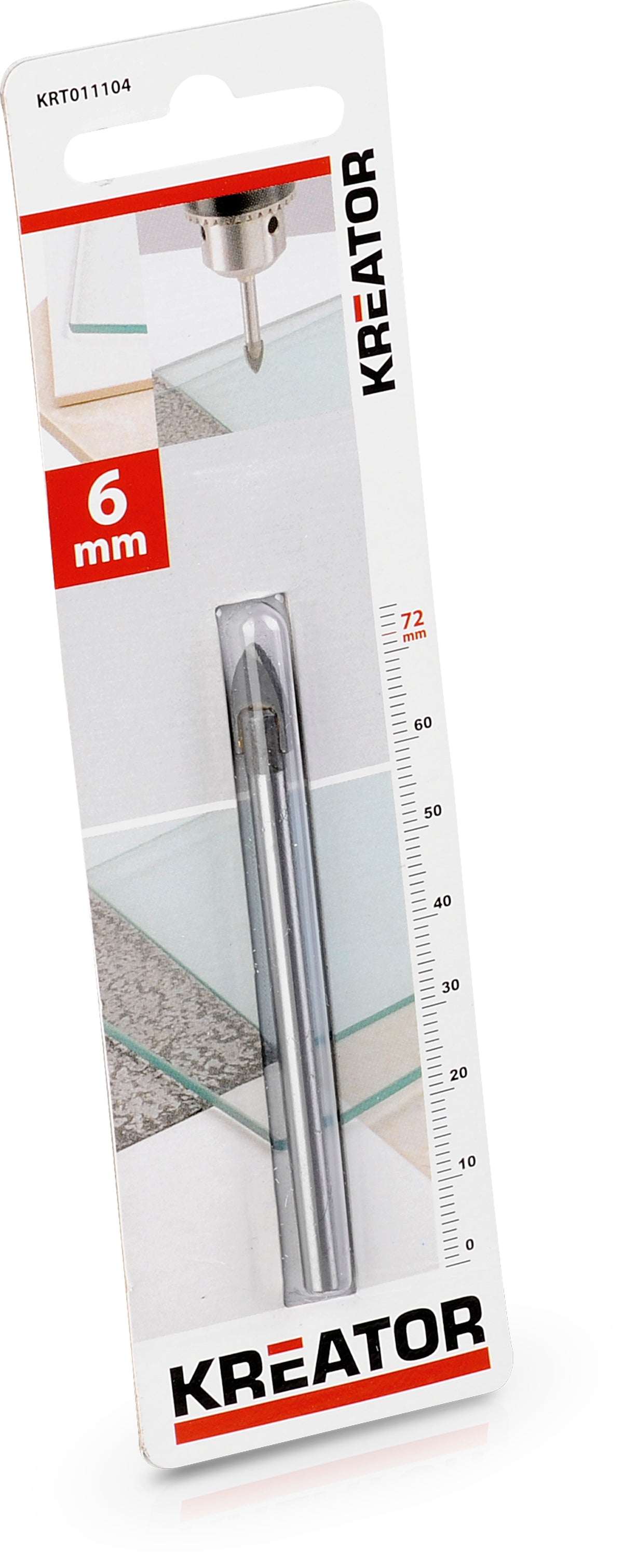 Flise og Glasbor 6 mm x 72 mm
