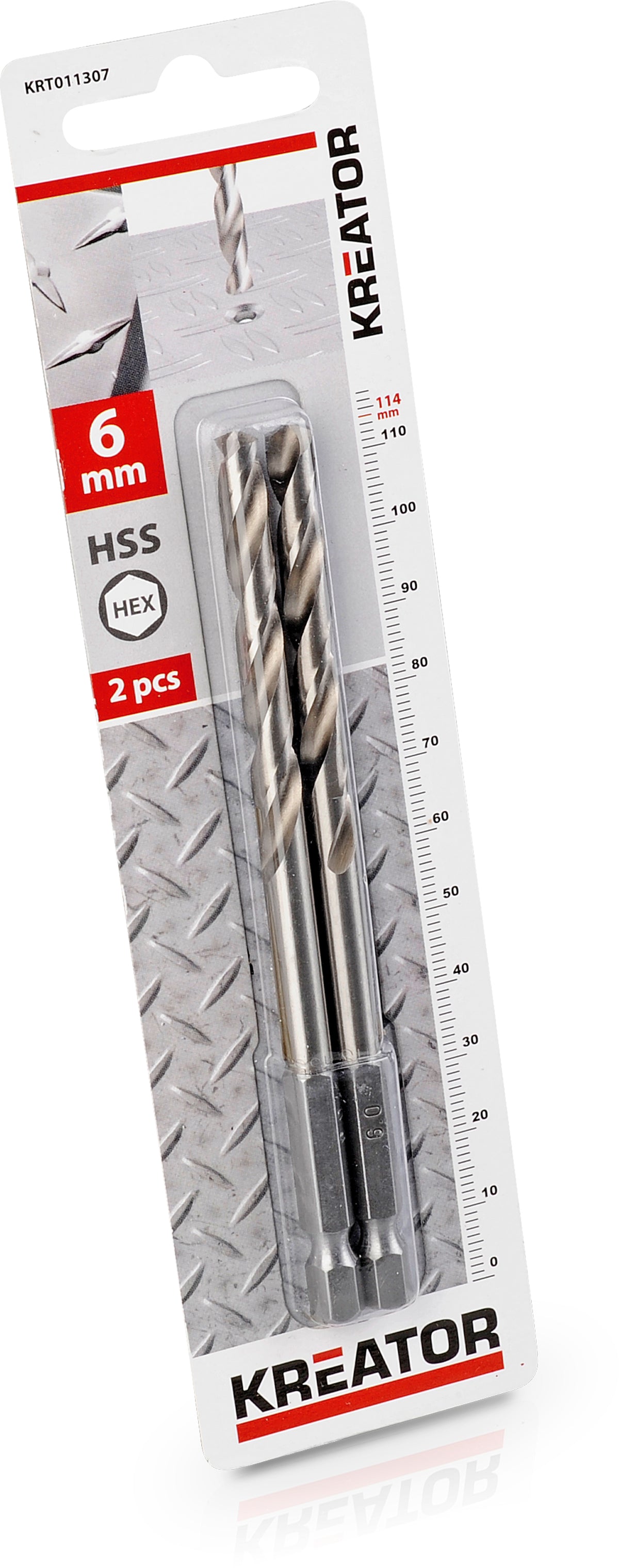 HSS Metalbor HEX 6,0 mm - 2 stk - AKKU