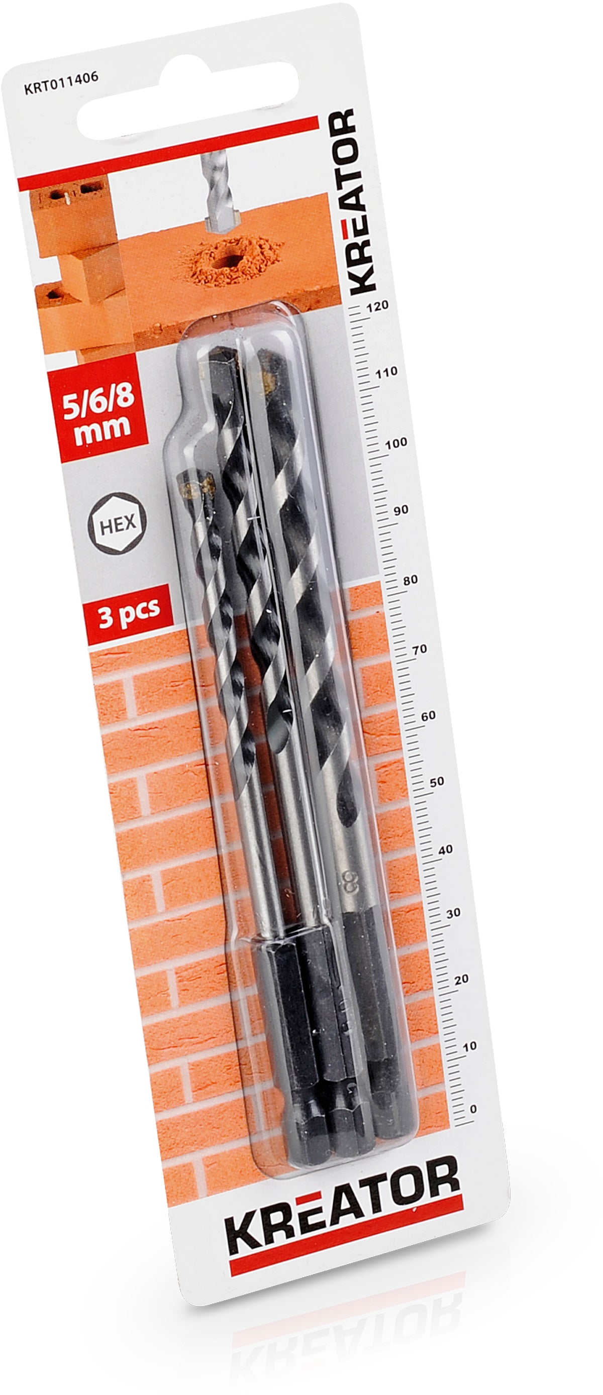 Betonbor HEX 5,0-6,0-8,0 mm HM - AKKU