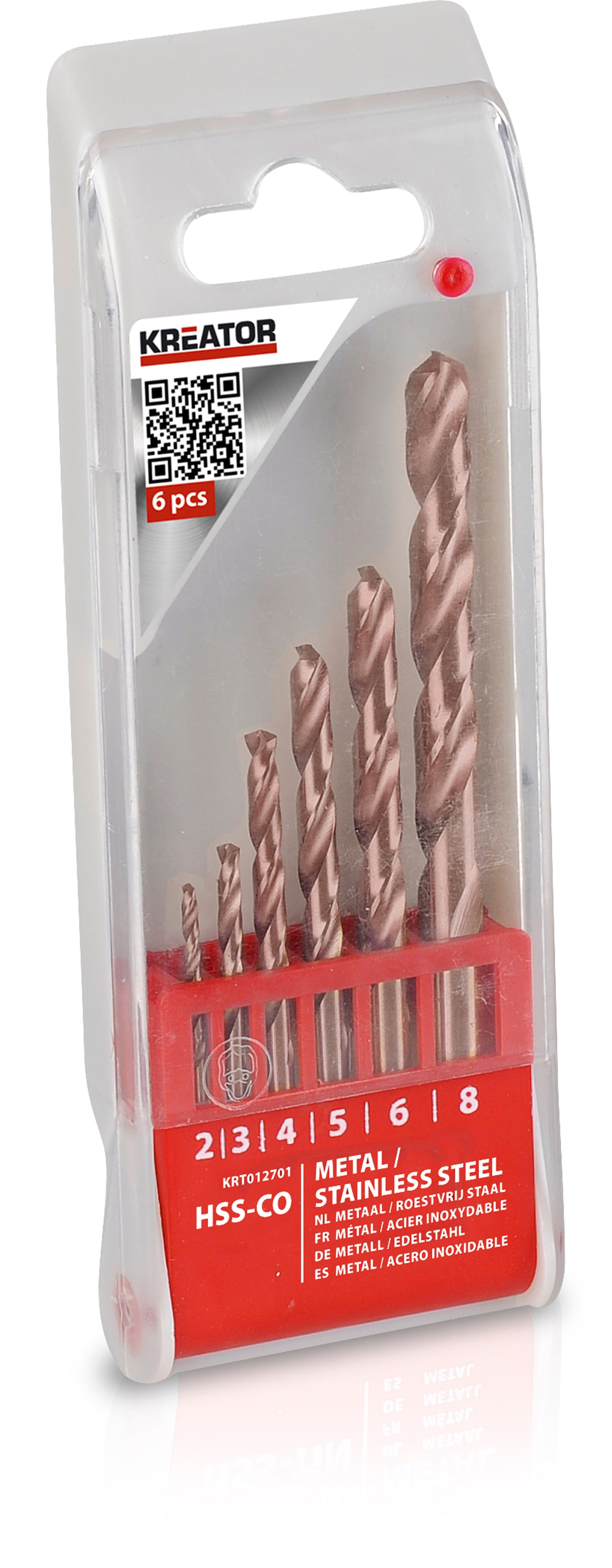 HSS Cobolt borsæt 6 dele  2-8 mm