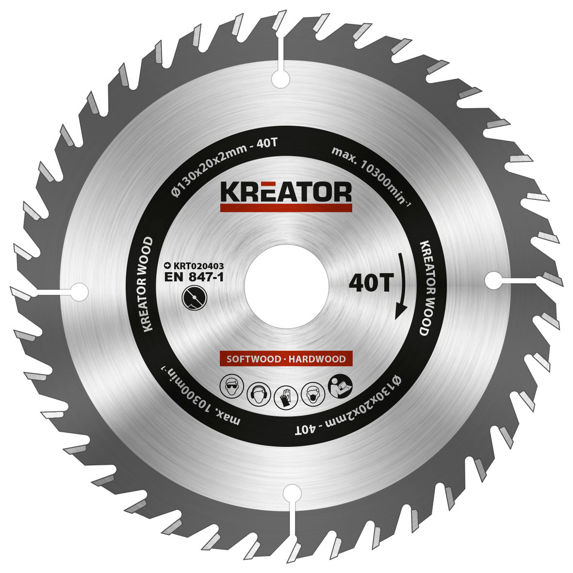 Rundsavsklinge 130 mm  40 HM tænder