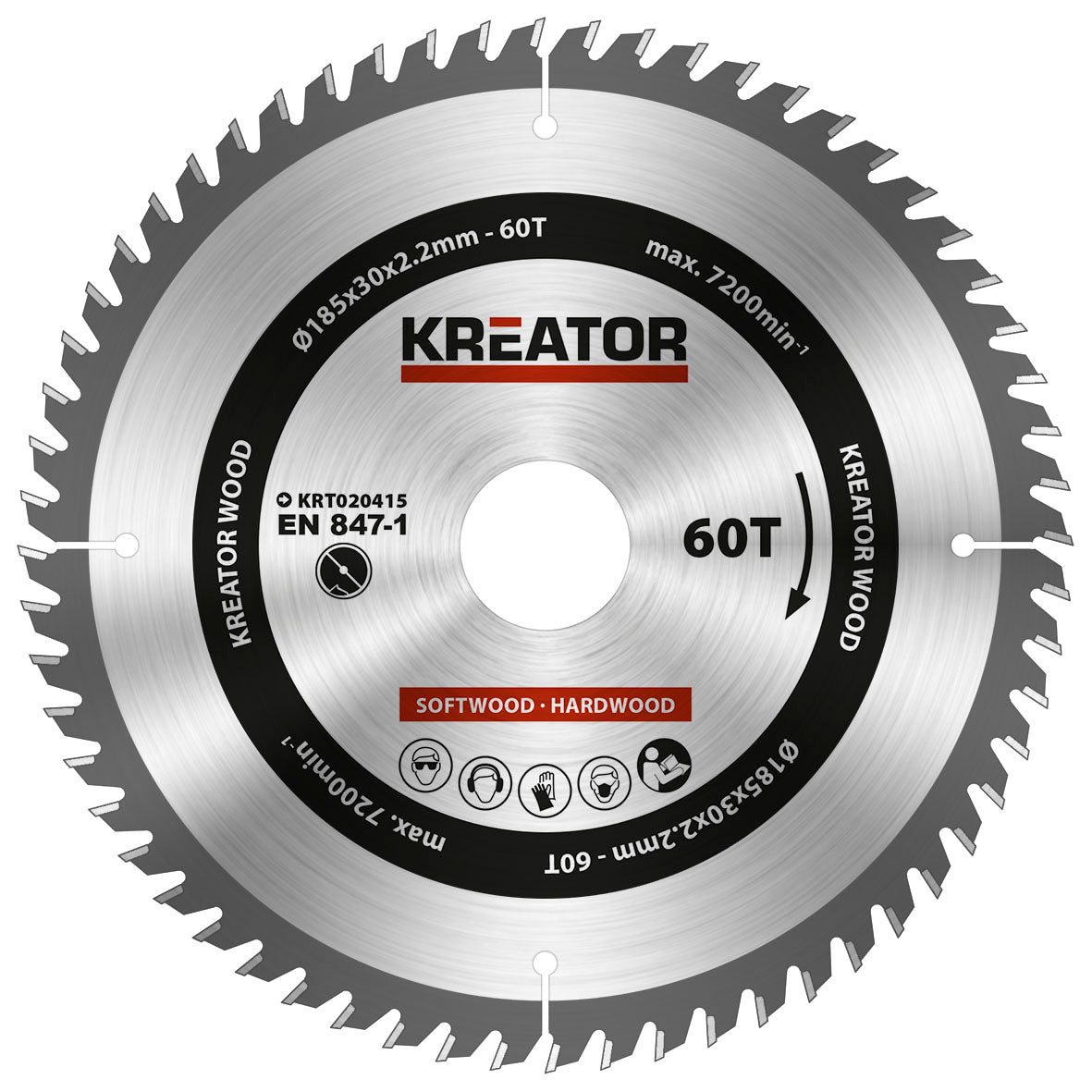 Rundsavsklinge 185 mm  60 HM tænder
