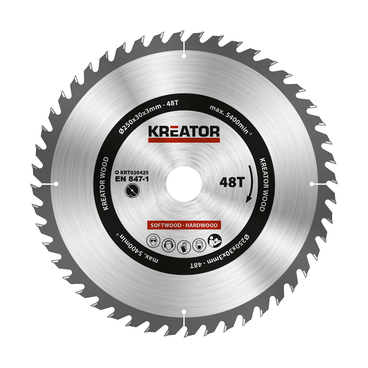 Rundsavsklinge 250 mm  48 HM tænder