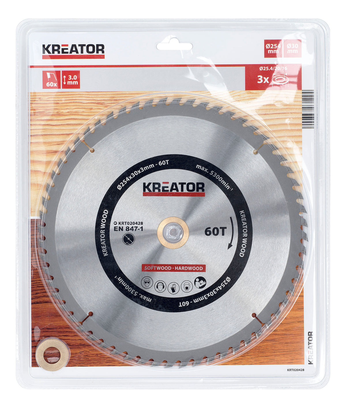 Rundsavsklinge 254 mm 60 HM tænder